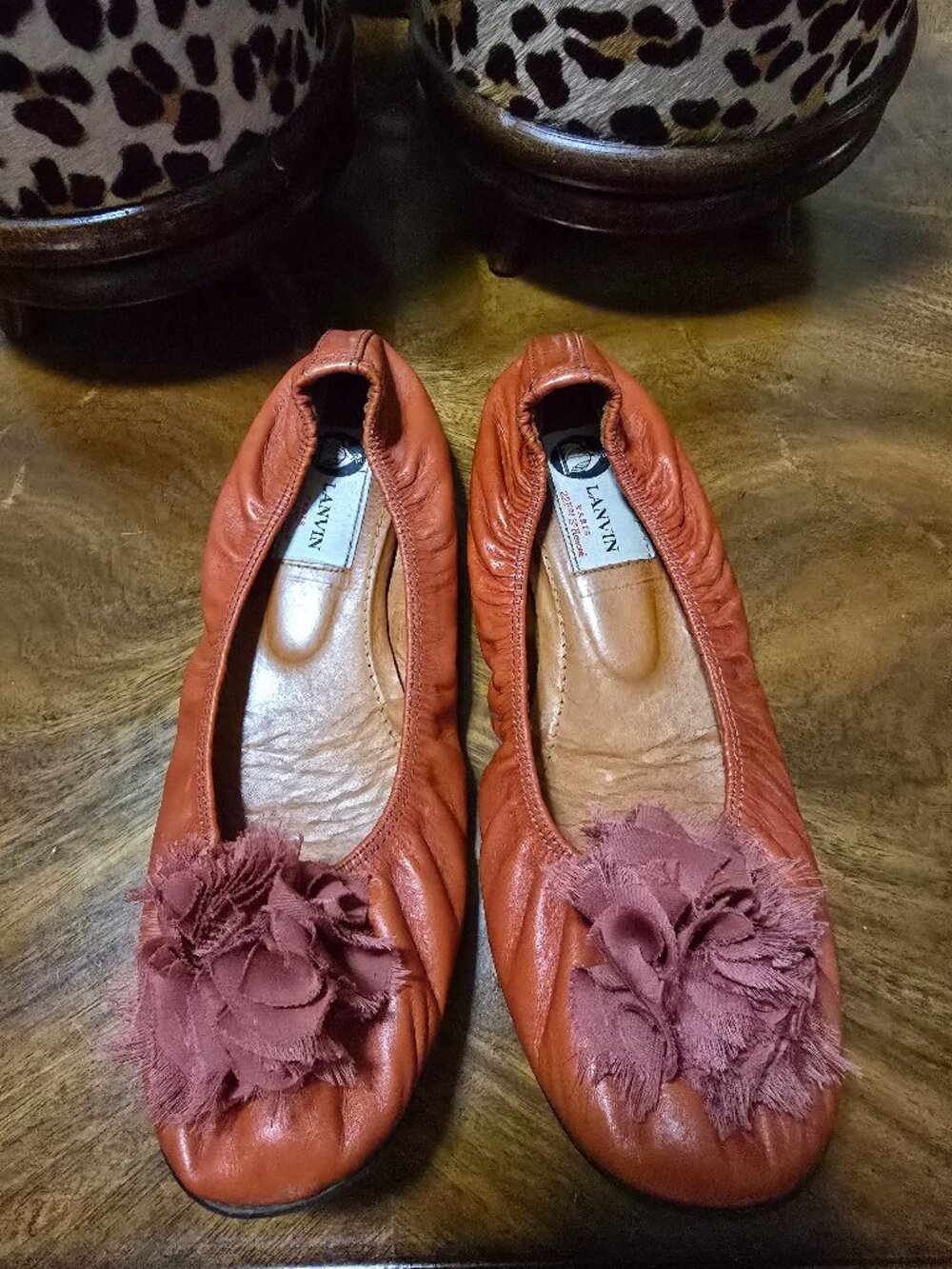 Lanvin Silk Embellished Flats